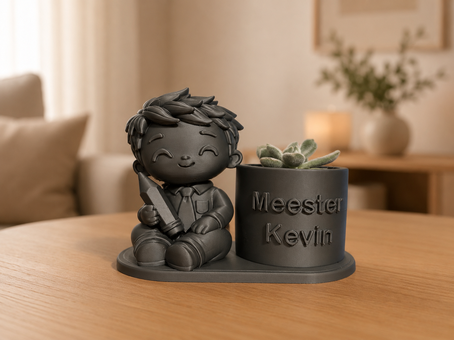 Meester bloempotje Personaliseerbaar