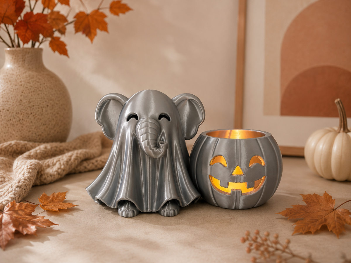 Olifant spookje led theelichthouder