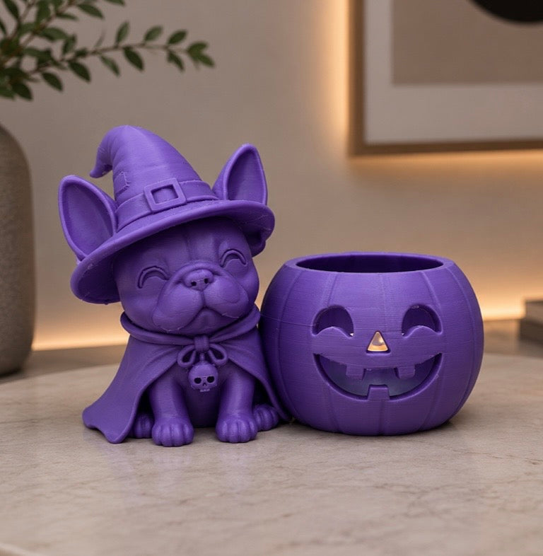 Halloween Frenchie Led Theelichthouder