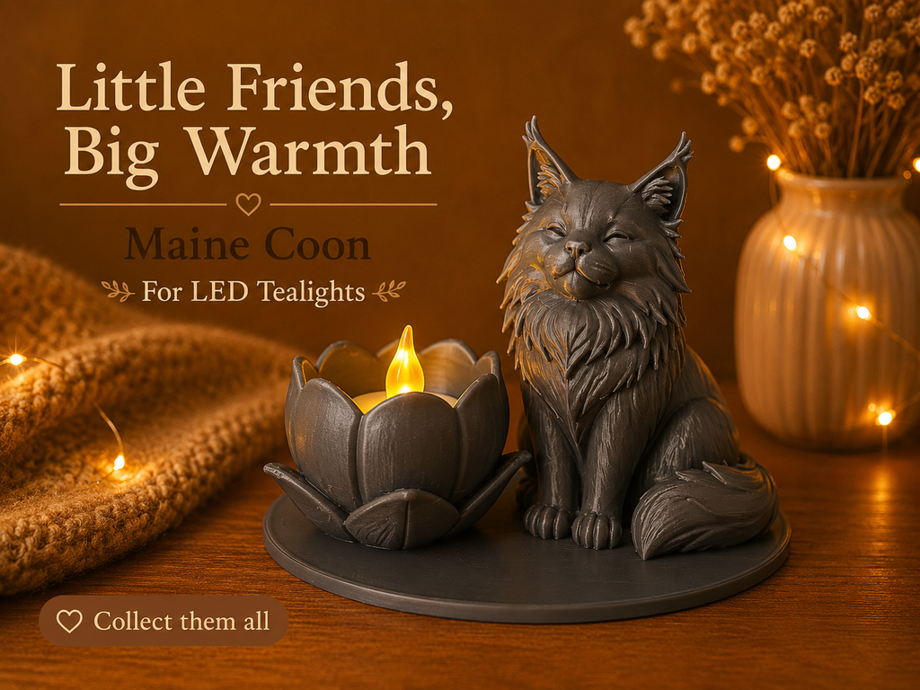 Maine Coon led theelichthouder