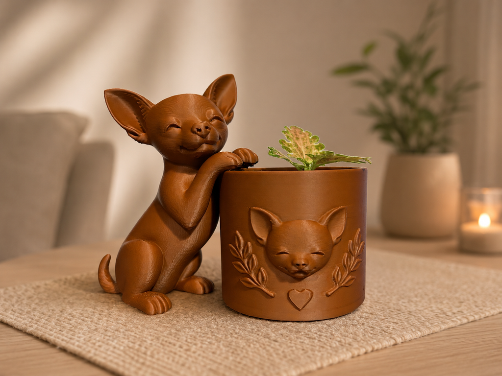 Chihuahua bloempotje