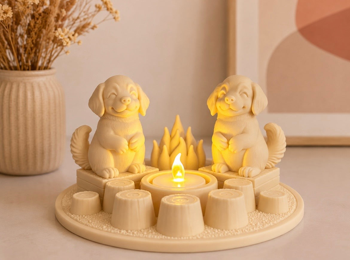 Campfire Buddies Golden Retrievers