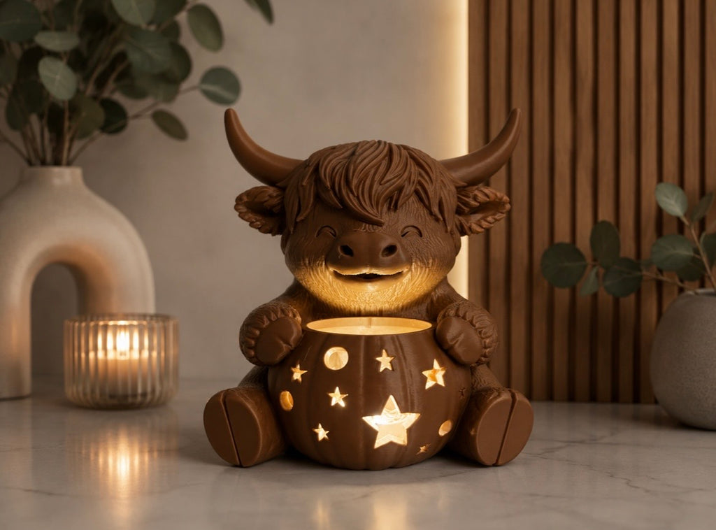 Halloween Schotse Hooglander Fairy Lights Holder