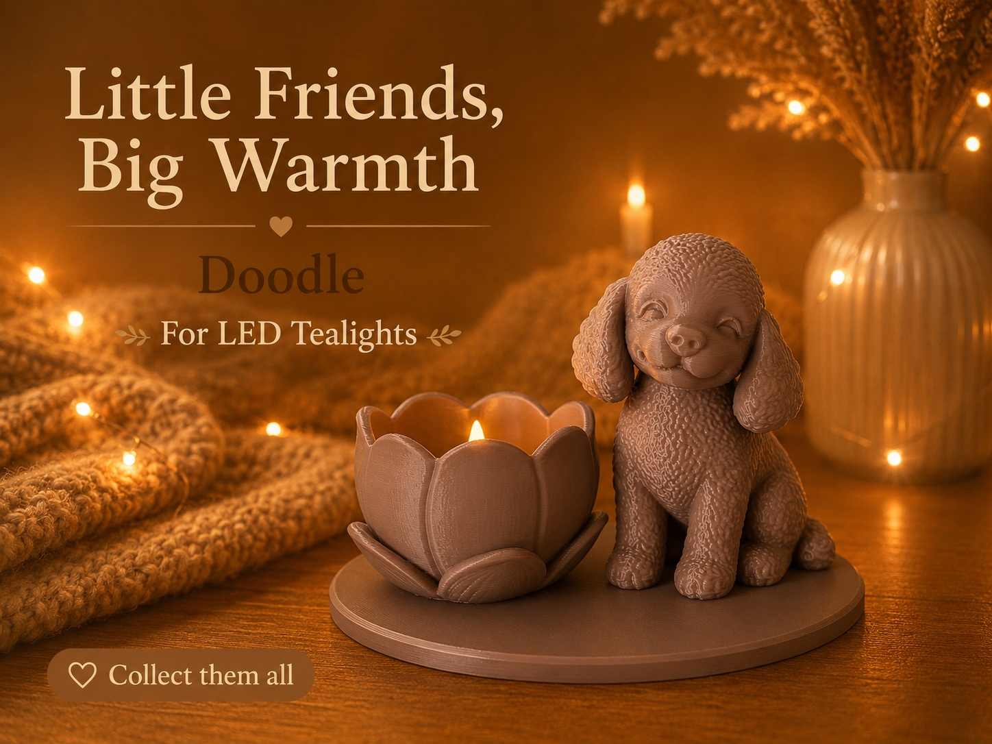 Doodle led theelichthouder