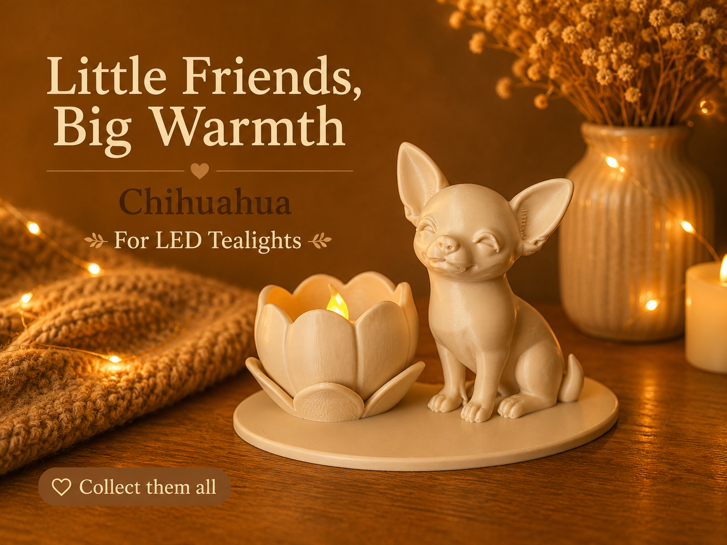 Chihuahua led theelichthouder