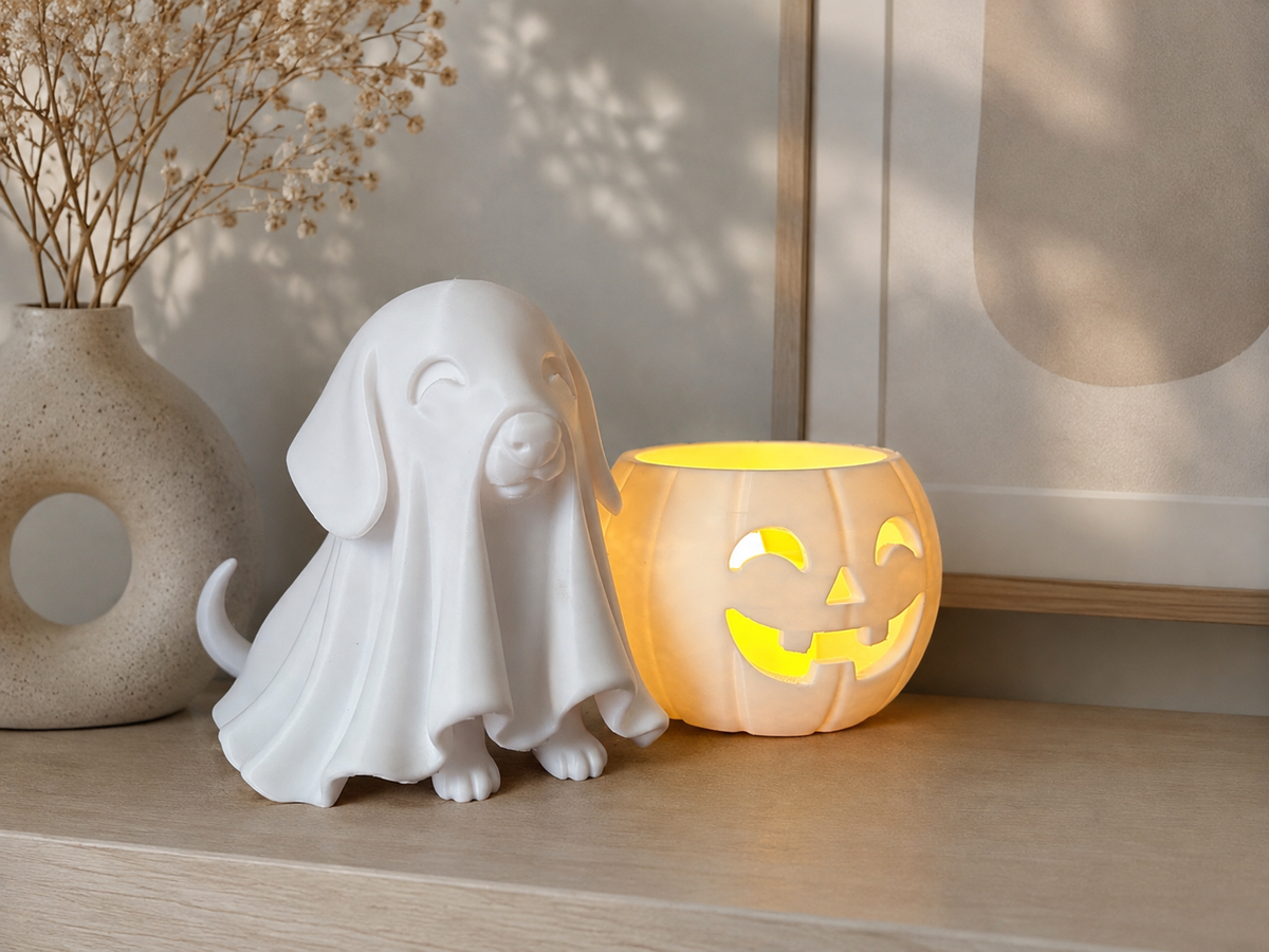 Teckel spookje led theelichthouder
