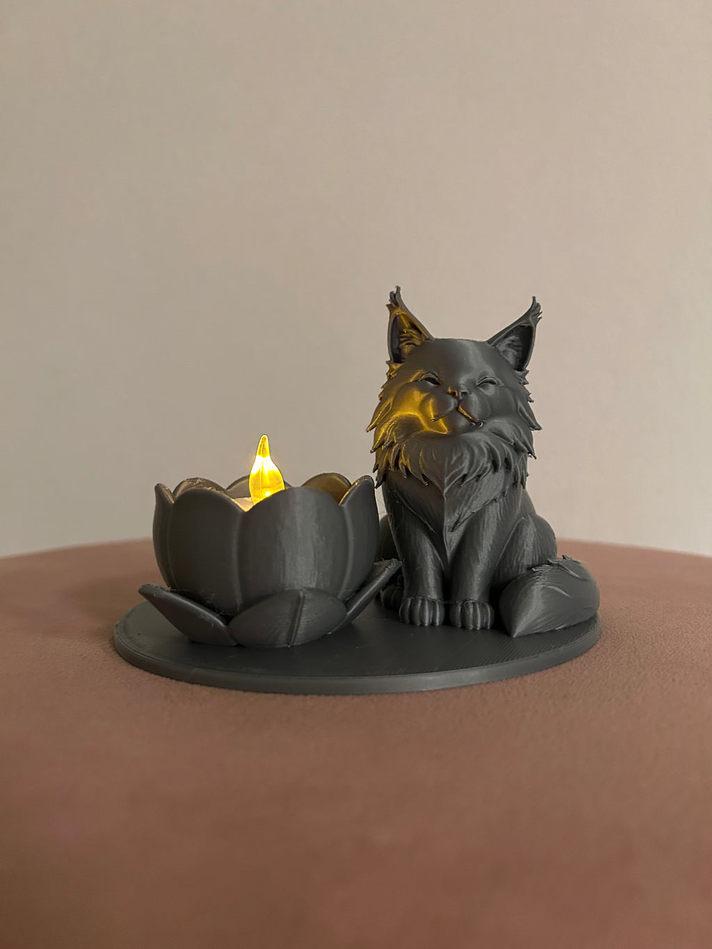 Maine Coon led theelichthouder