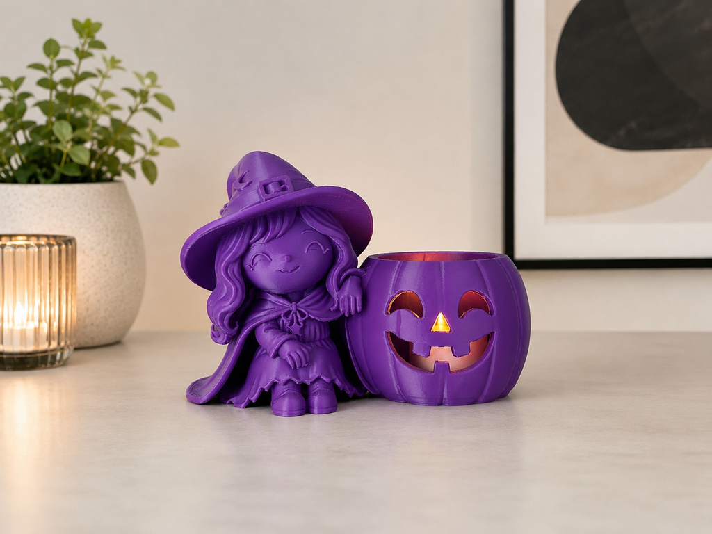 Heksje Halloween Led theelichthouder