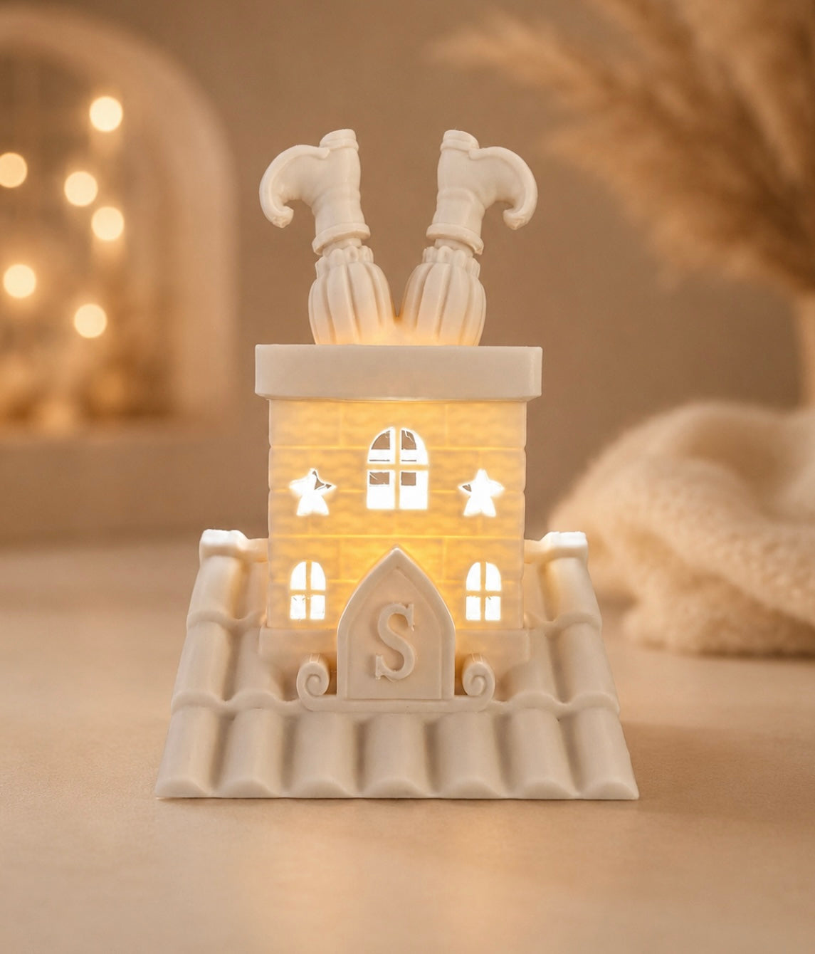 Sinterklaas licht huisje met Piet