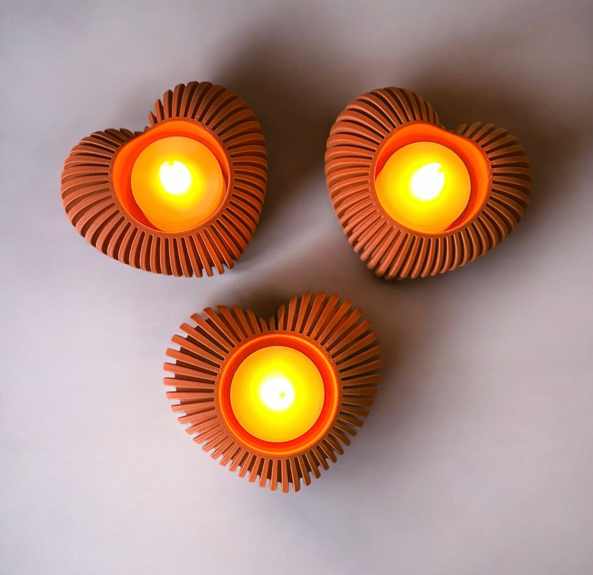 Led theelichthouders hartjes