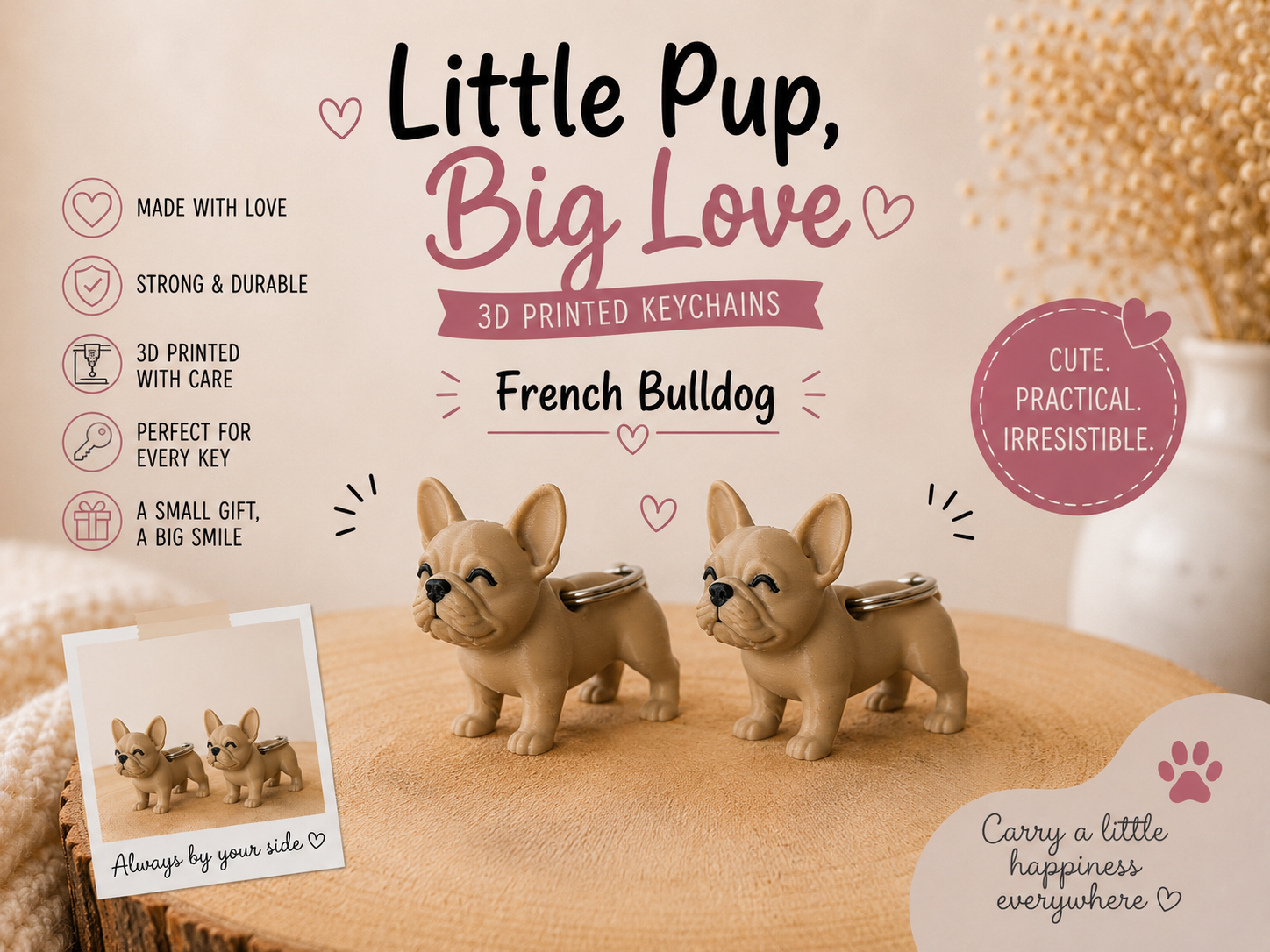 Sleutelhanger Franse Bulldog