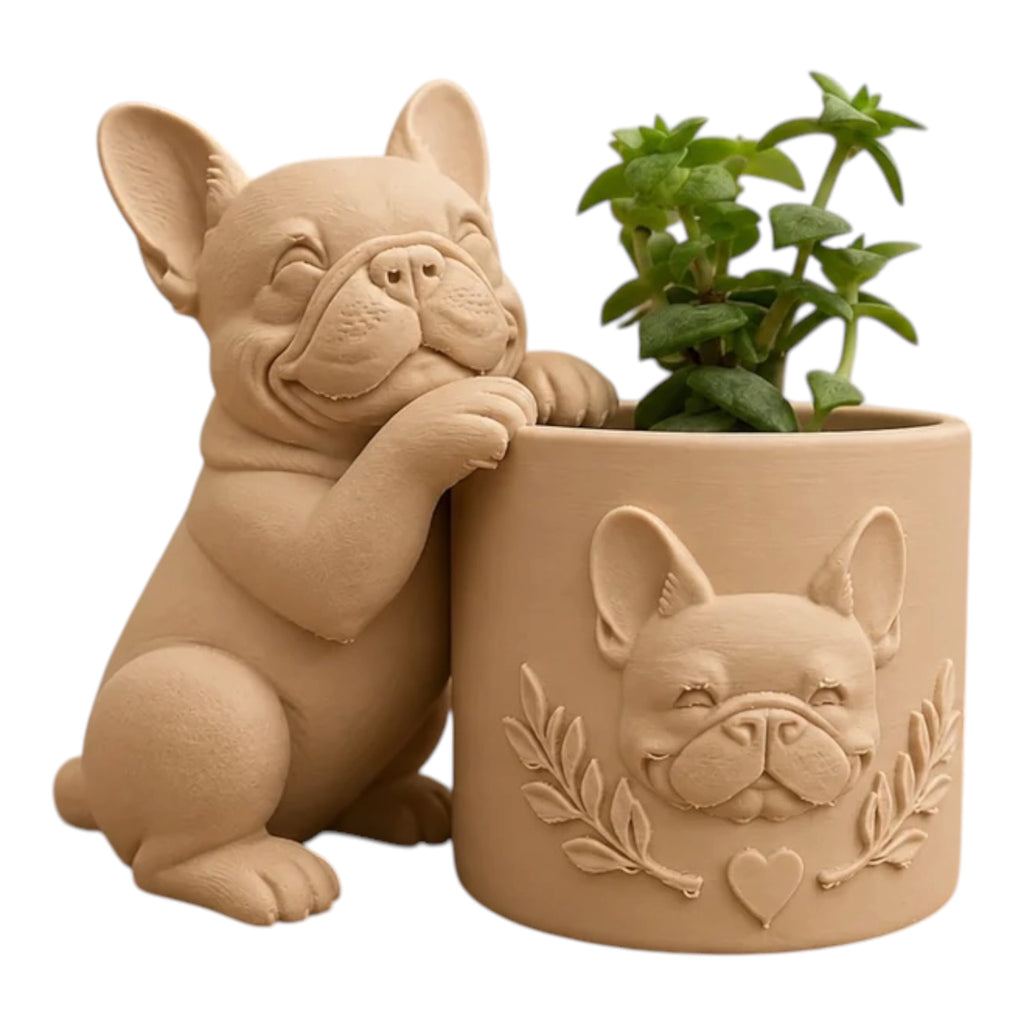 Franse Bulldog bloempotje