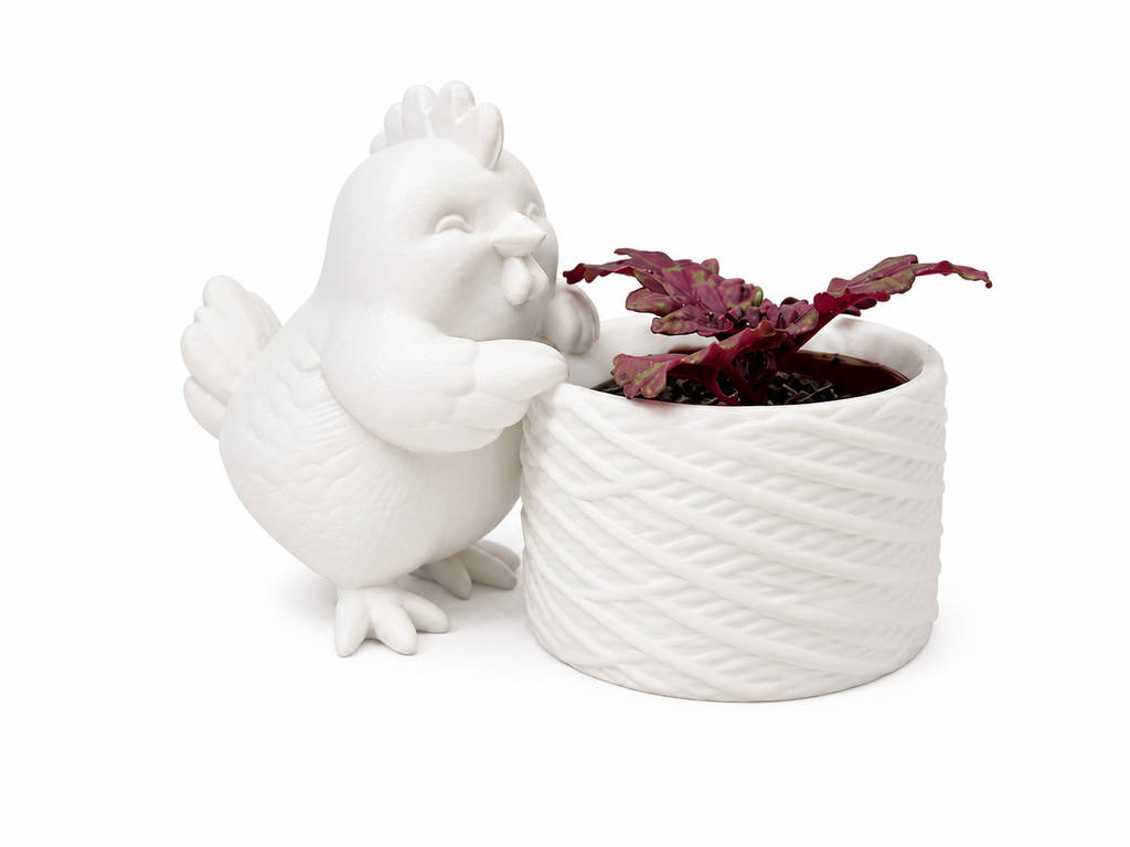Schattig kippen bloempotje