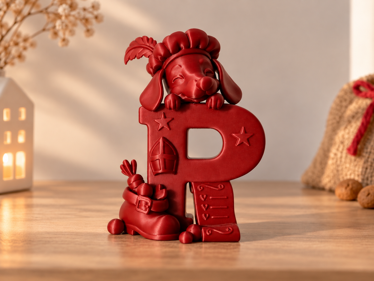Teckel Piet Letter P – Sinterklaasdecoratie