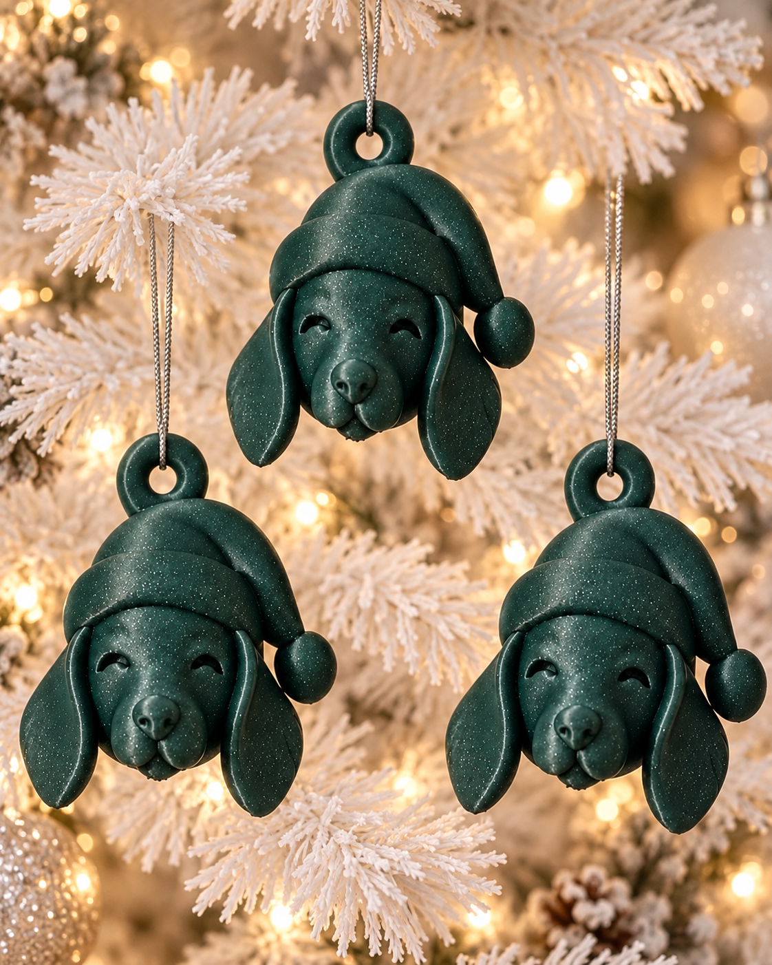 Teckel kerstboomhangers - set van 3