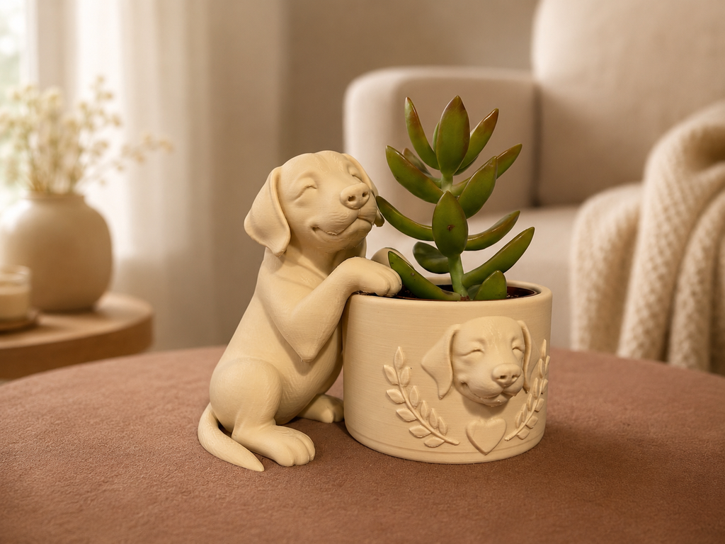 Labrador bloempotje