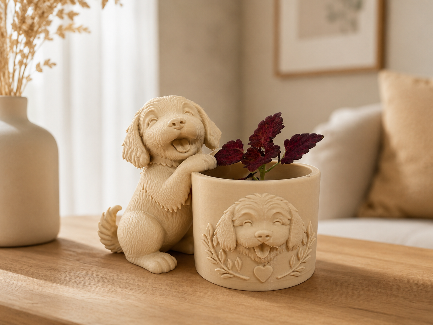 Labradoodle bloempotje
