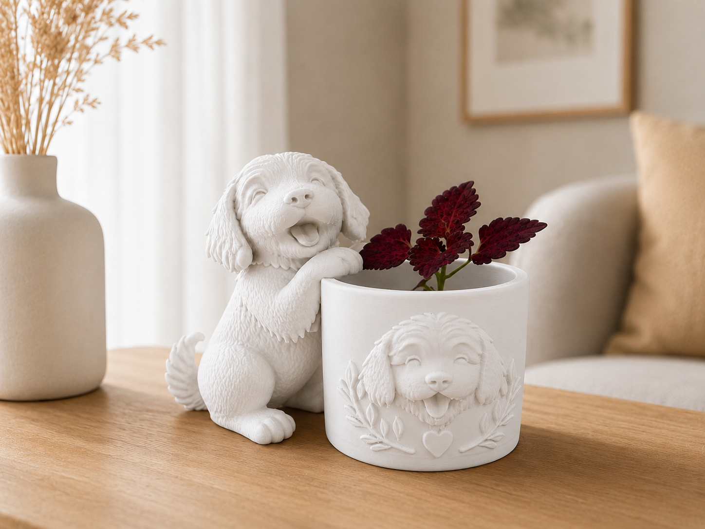 Labradoodle bloempotje