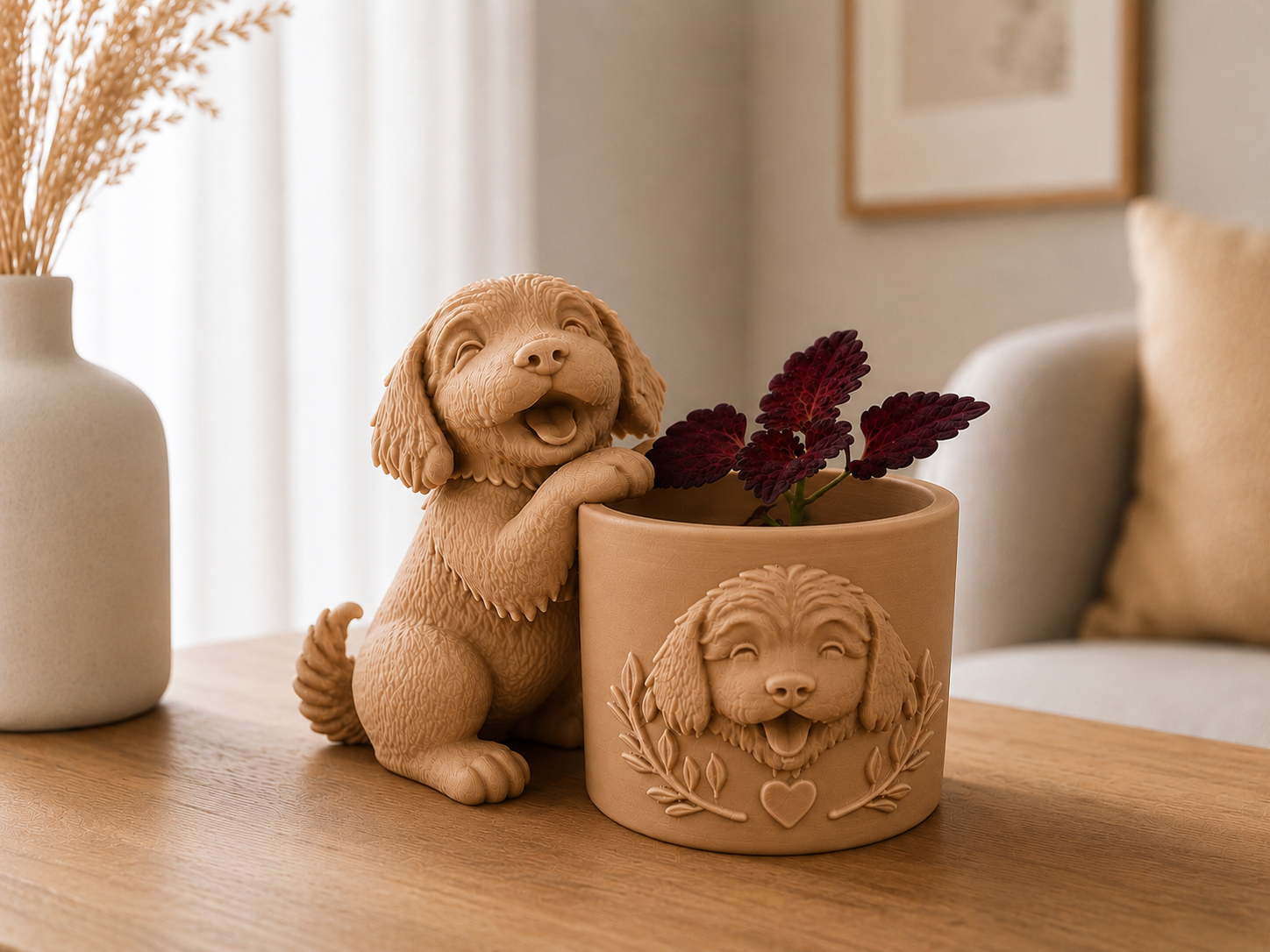 Labradoodle bloempotje