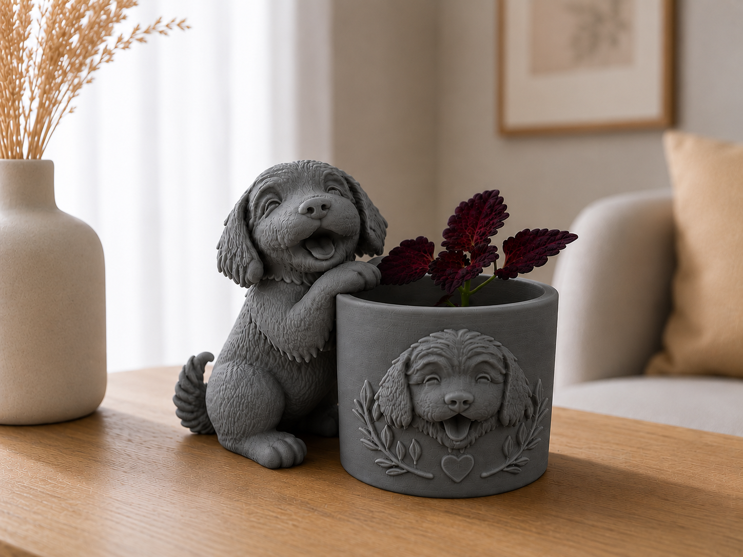 Labradoodle bloempotje