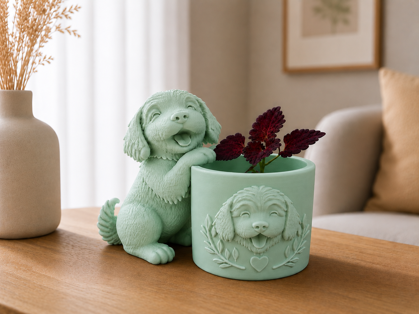 Labradoodle bloempotje