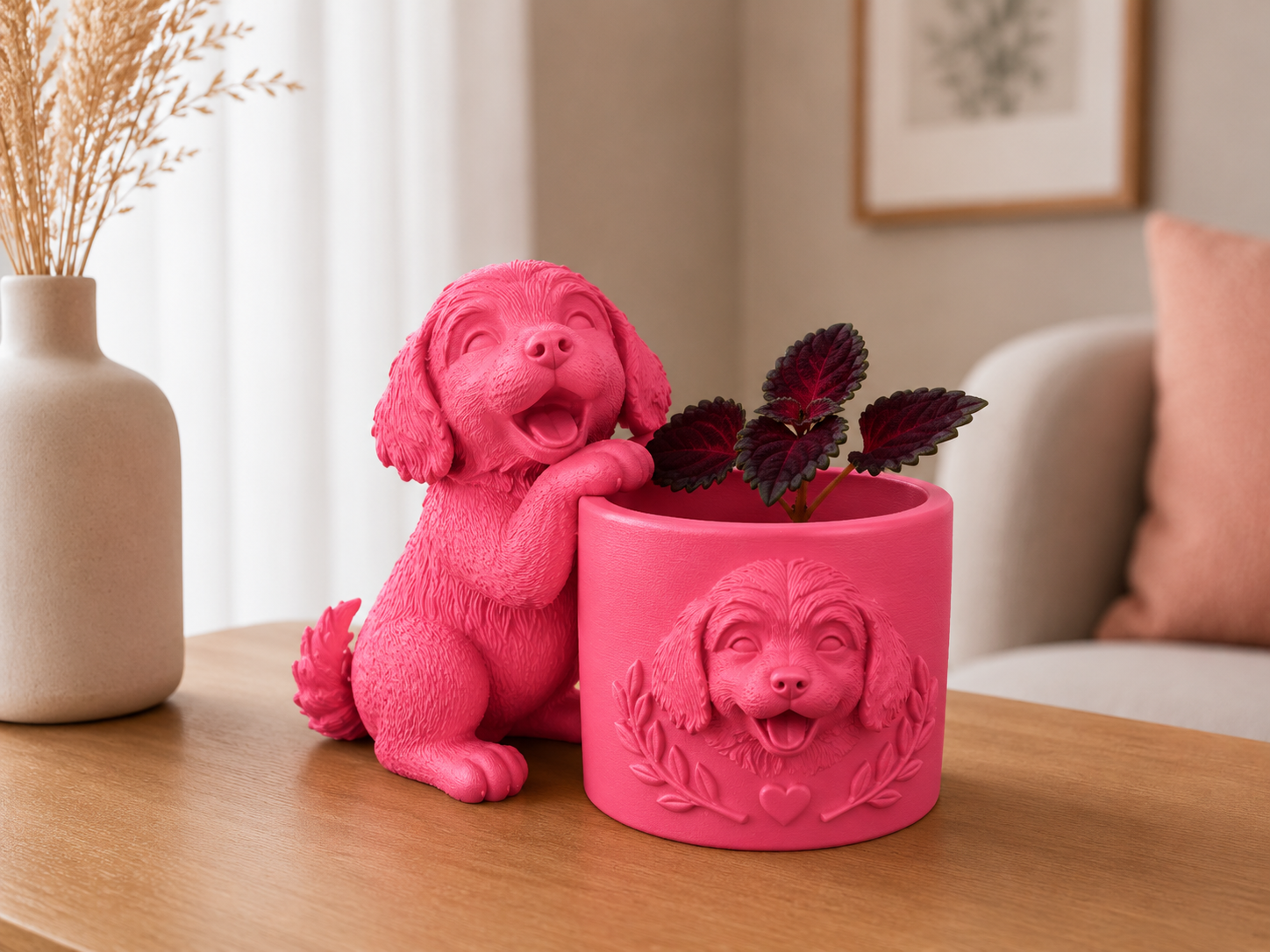 Labradoodle bloempotje