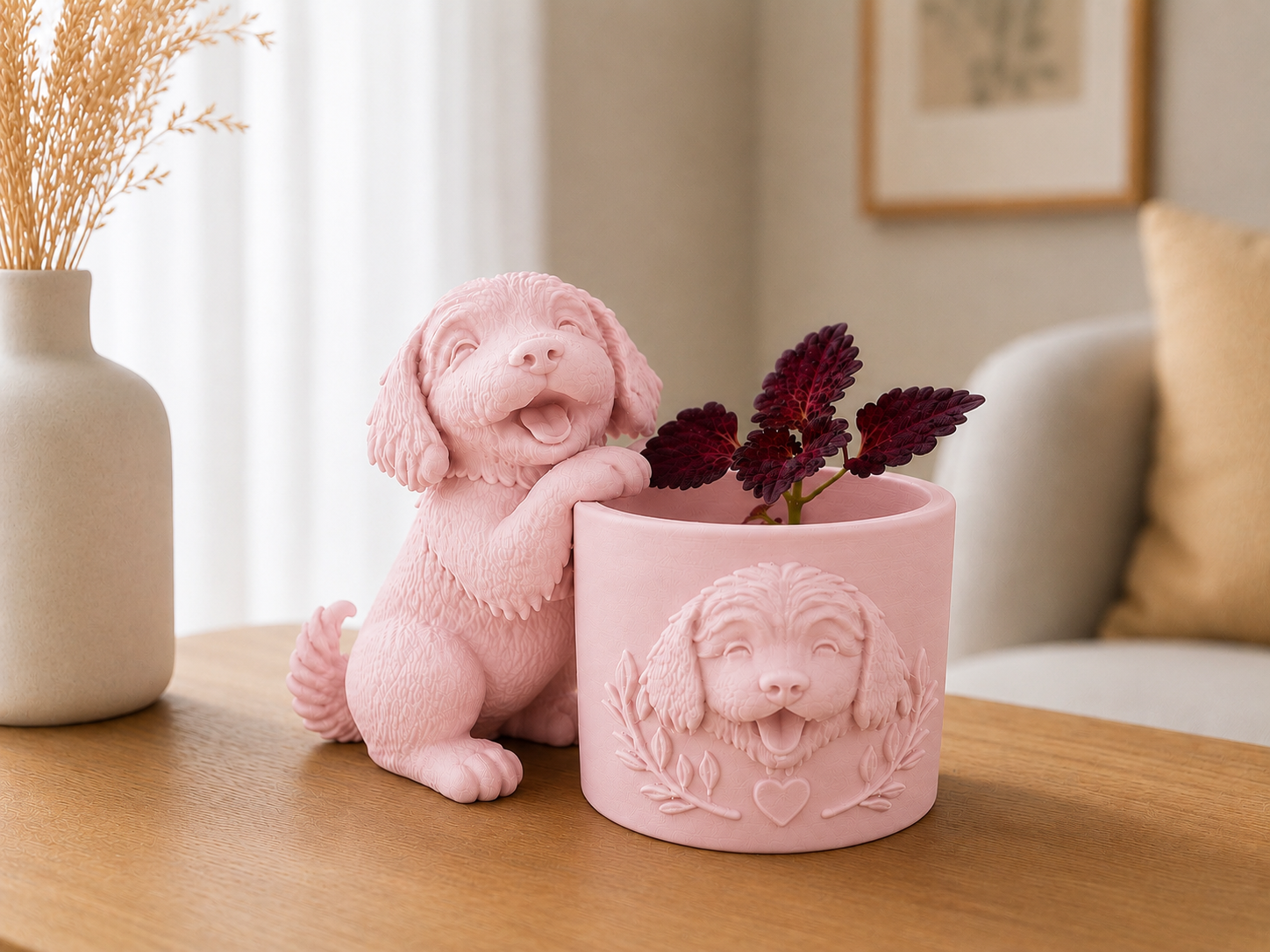 Labradoodle bloempotje