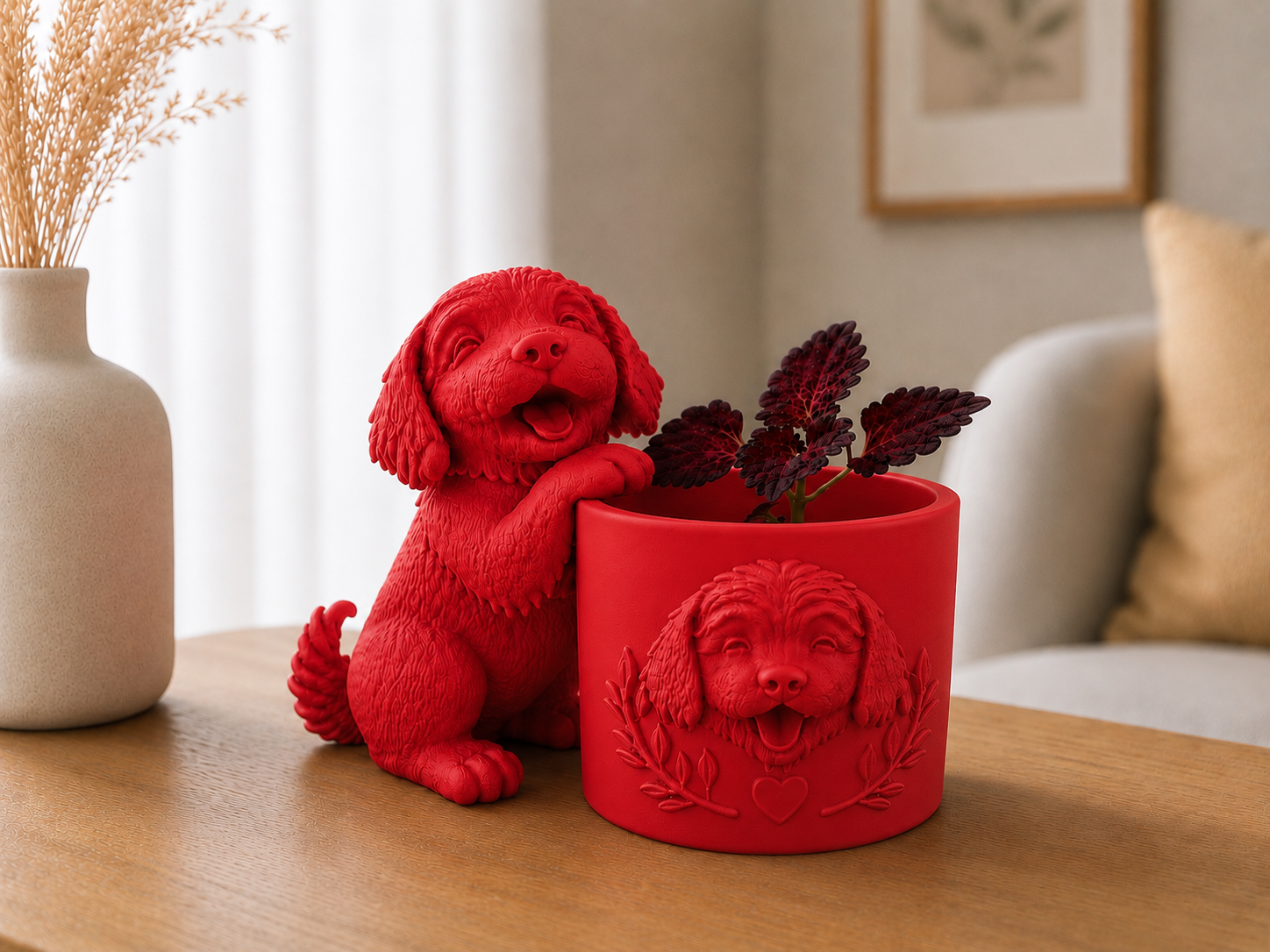 Labradoodle bloempotje