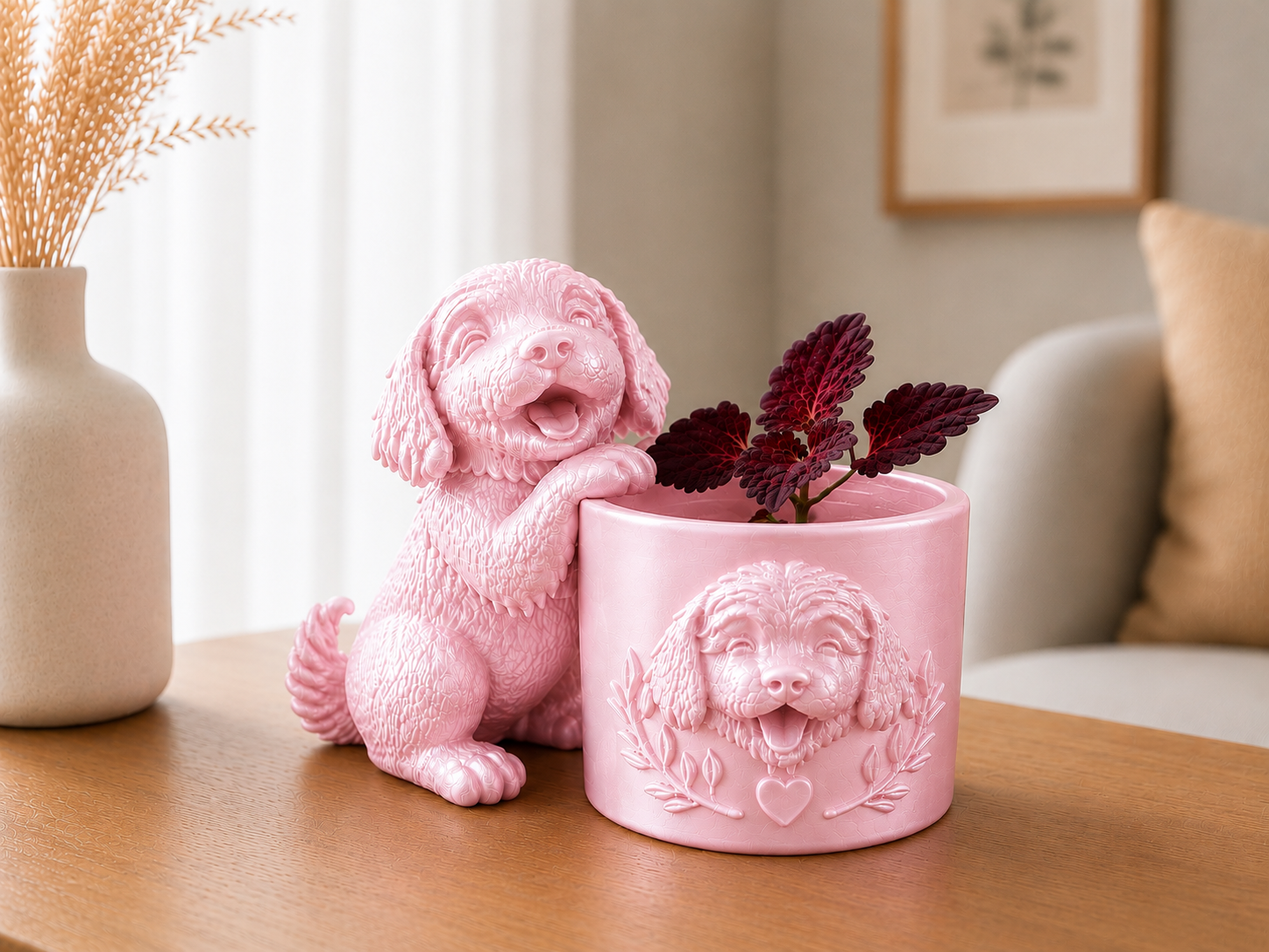 Labradoodle bloempotje