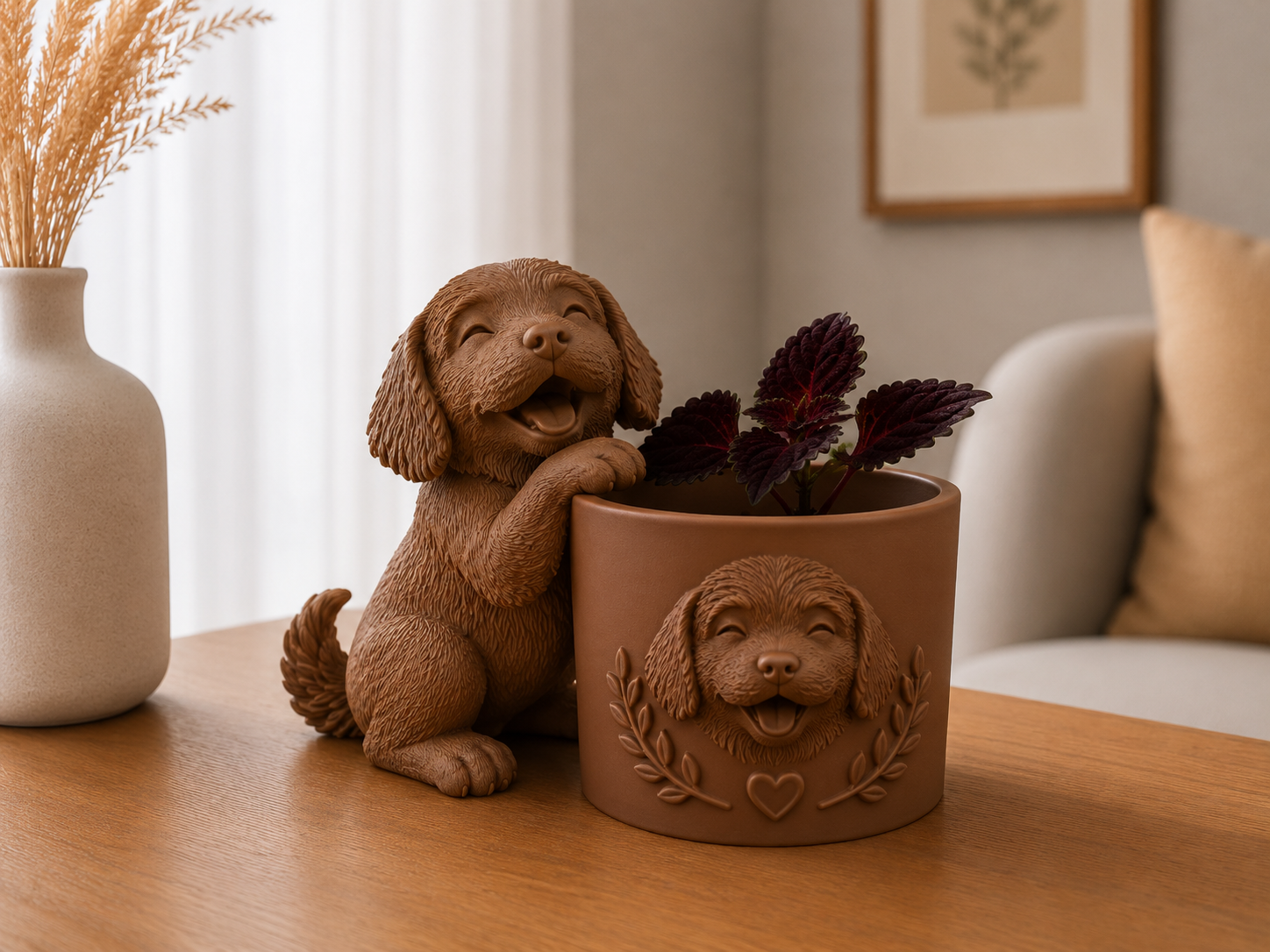 Labradoodle bloempotje