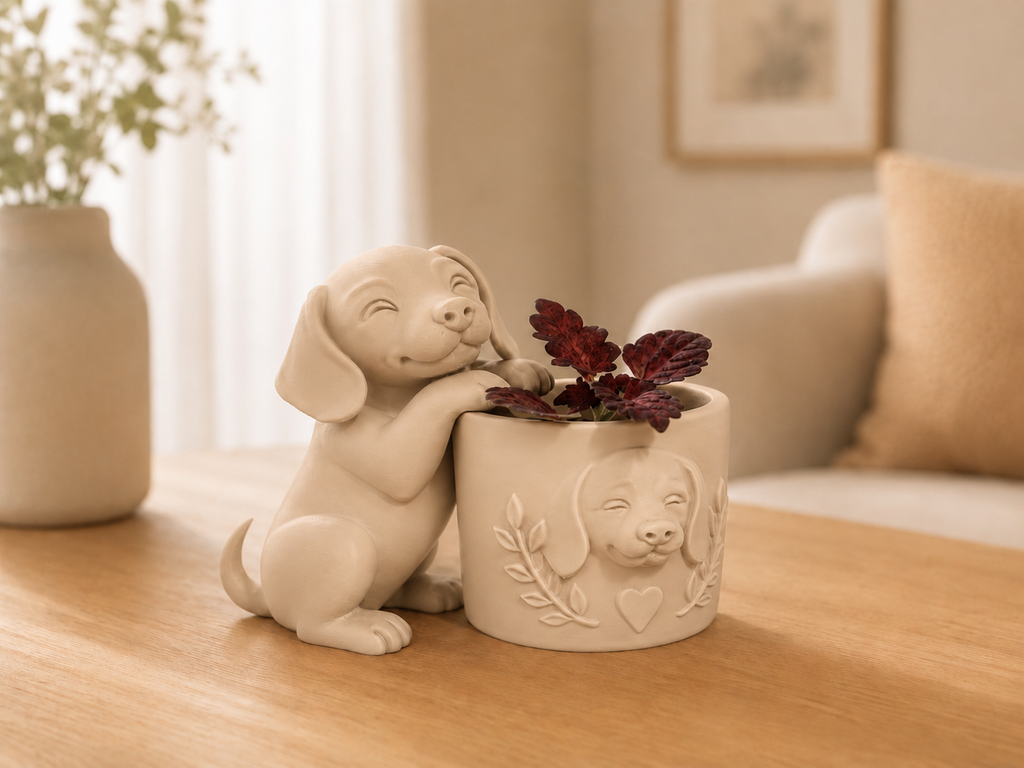 Beagle bloempotje